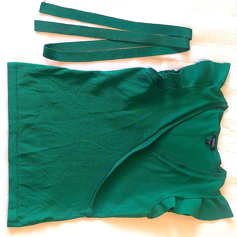 Summer weight flutter sleeve sweater